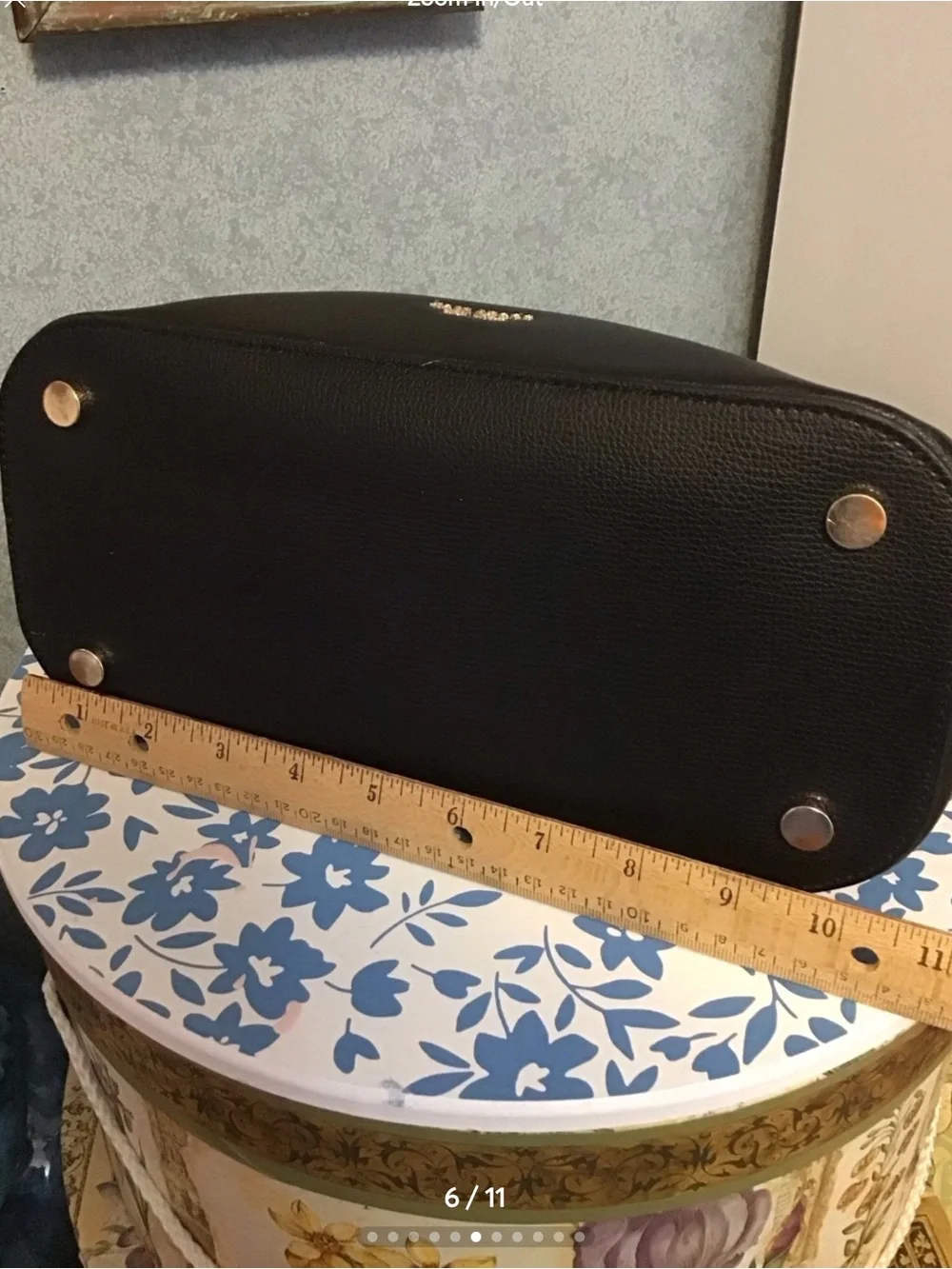 Kate spade Sylvia Lrg domed satchel perforated floral eyelet design